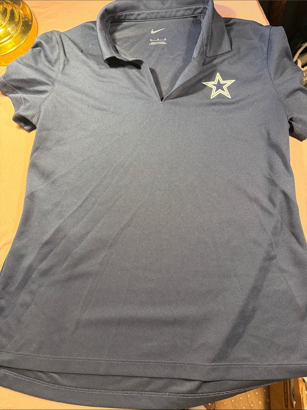 Nike Navy Short Sleeve Polo with White Star